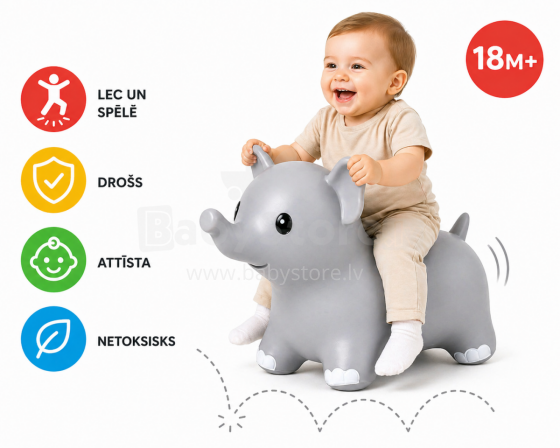 Bo Jumping Animals Elephant Art.145816  Rotaļlieta lēkšānai un balansam