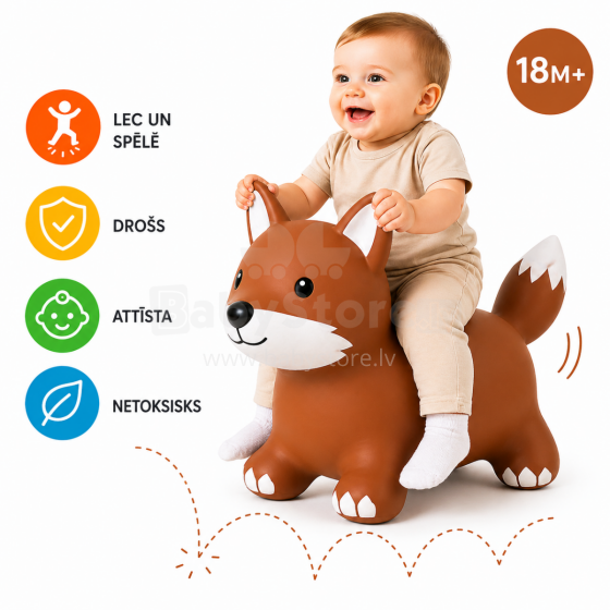 Bo Jumping Animals Fox Art.145828  Rotaļlieta lēkšānai un balansam
