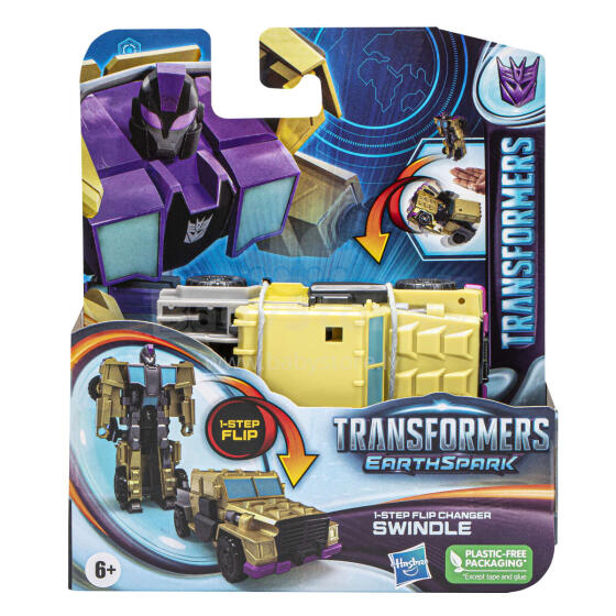 TRANSFORMERS Art.F6229 Earthspark Фигурка Terran 1 Step Flip, 10 см