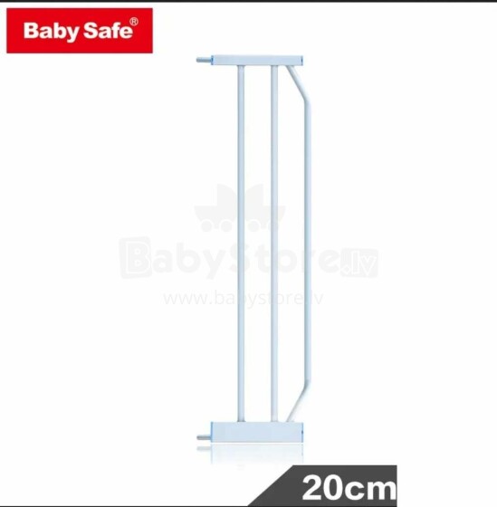 Baby Safe extension parts White Metal drošības vārtiņu pagarinājums  20 cm