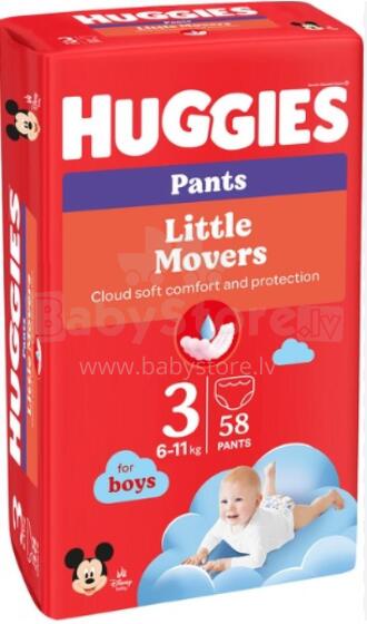 Huggies Pants MP3 Boys Art.145970 Трусики-подгузники для мальчиков (6-11кг) 58шт.