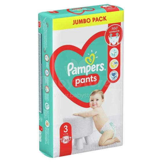 Pampers Pants JP Art.P04H701 Подгузники-трусики S3 размер, 6-11 кг, 62 шт.