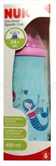 Бутылочка для воды NUK 450 мл 24мес+ для активных детей NUK Sports Cup Art.10255412 SK99