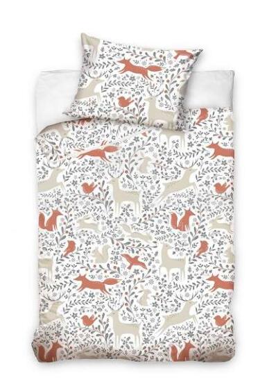 Carbotex Bedding Animals 90x120/40x60cm Art.BABY211014-17  Kokvilnas gūltas veļas komplekts