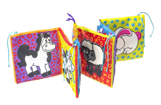 Ikonka Baby First Book Art.KX9915 Mīksta rotaļlieta grāmata