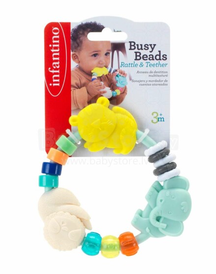 INFANTINO Busy beads Grabulis un zobgrauznis