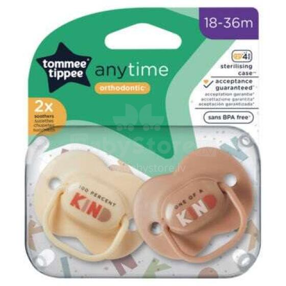 Tommee Tippee Anytime Art.43348694 ortodontiskie māneklīši , 18-36 m., 2 gab.,