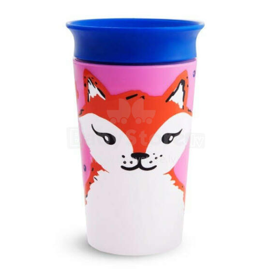 MUNCHKIN WildLove Sippy krūzīte, 266 ml sarkanā lapsa, Miracle 360,   6m+, 05177702
