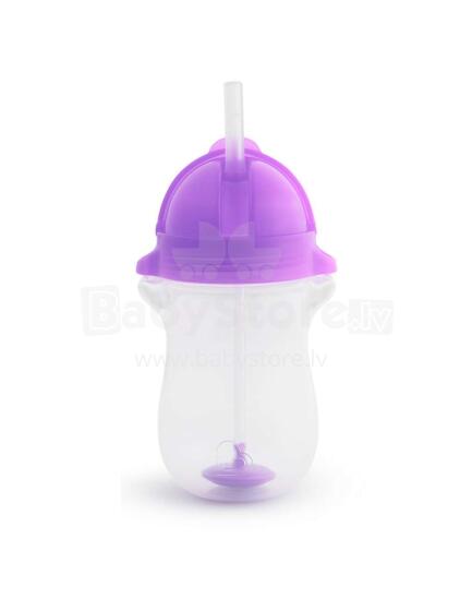 MUNCHKIN jebkura leņķa krūze ar salmiņu, violeta, 12 m+, 296 ml, 90144