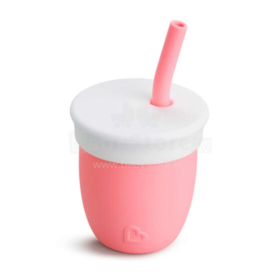 Munchkin Silicone Straw Art.275409  Silikona mācību krūze,118ml