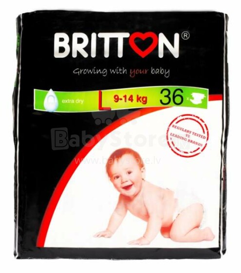 Britton Pants L Art.B22025  Детские подгузники  9-14kg (36gab)