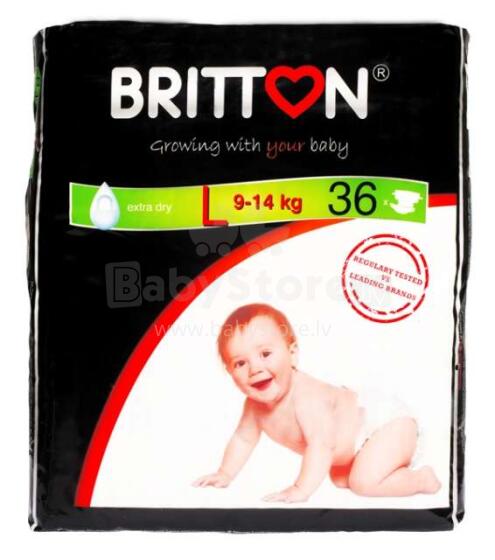 Britton Pants L Art.B22025 Autiņbiskītes (pamperi) 9-14g (36gab)