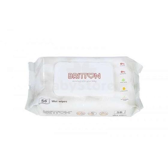 Britton Baby Wipes Art.B2204/9 Mitrās salvetes 56 gab.