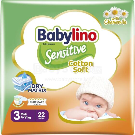 Babylino Sensitive Baby Nappies Size 3 Art.041564876
