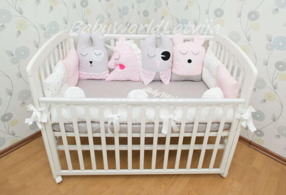 Baby World Kokvilnas apmalīte bērna gultiņai 360 cm