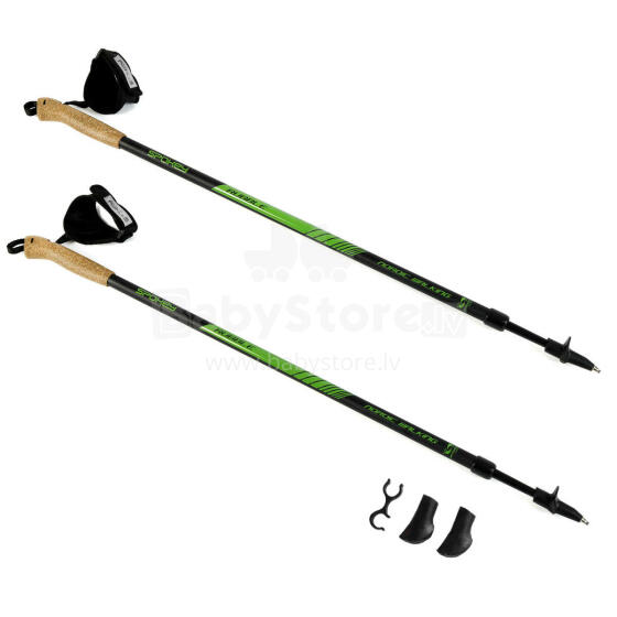 Nordic Walking poles black green Spokey RUBBLE