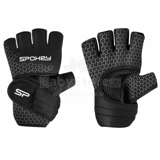 Spokey LAVA Art.928976 Black White Neoprene fitness gloves size XL