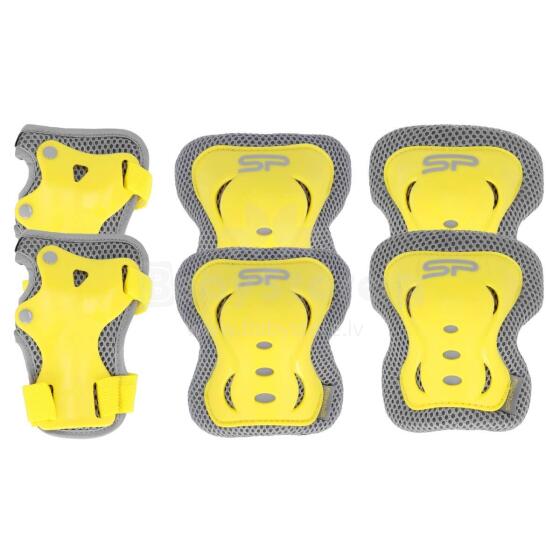 Spokey Shield S Art.940930 Yellow Plaukstu, elkoņu un ceļu aizsargu komplekts bērniem