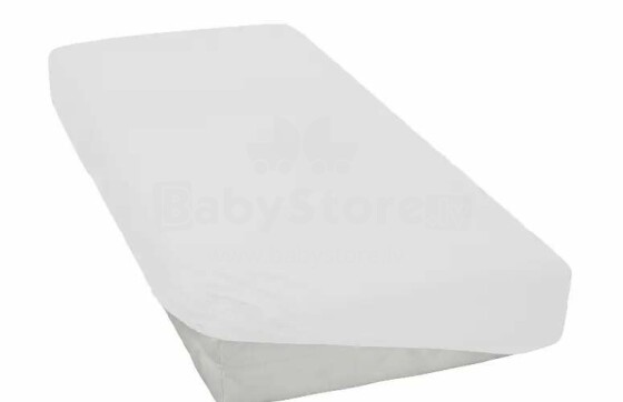 La Bebe™ Sheet Art.70121 White  Palags ar gumiju 120x60cm