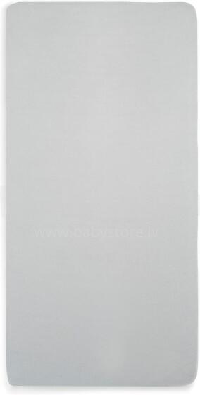 La Bebe™ Fitted Sheet Art.70145 Grey Kokvilnas palags ar gumiju 120x60cm