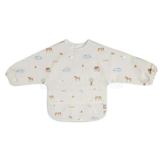 Jollein Waterproof Bib Art.029-869-66079 Farm Bērnu lacīte / priekšautiņš  ūdensnecaurlaidīgs ar piedurknēm