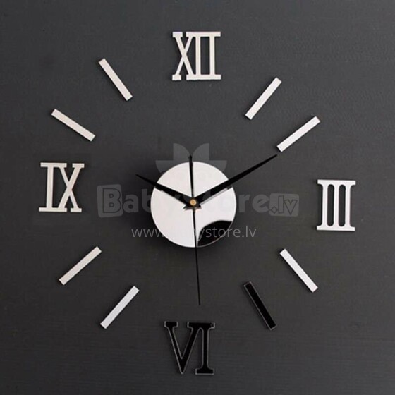 Ikonka Art.KX9712_1 Wall clock silver Roman numerals