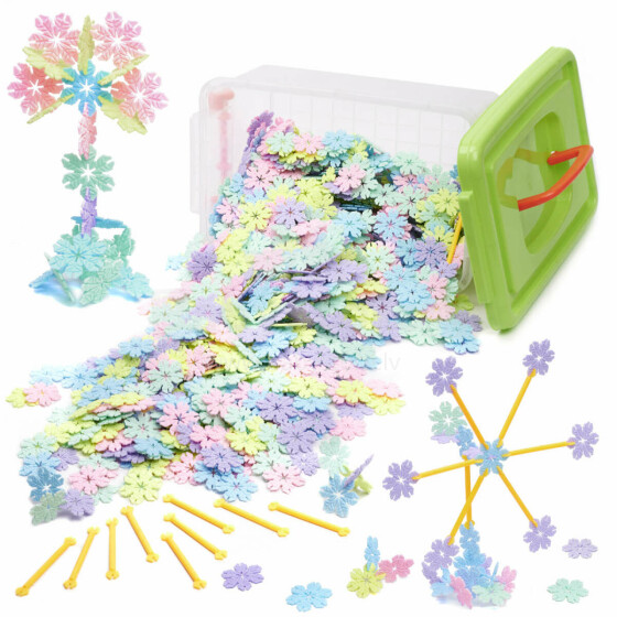 Ikonka Art.KX9741 Spatial blocks wafer stars snowflakes educational 1000el.