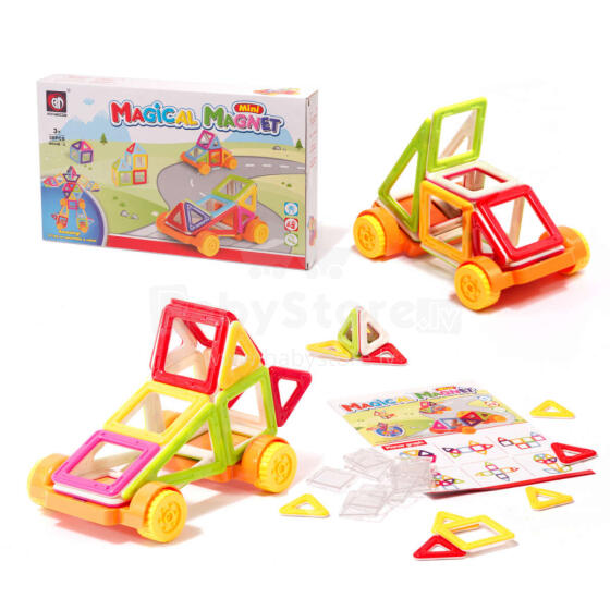 Ikonka Art.KX9819 Magnētiskie ķieģeļi MAGICAL MAGNET MINI 38gab 3+ v2
