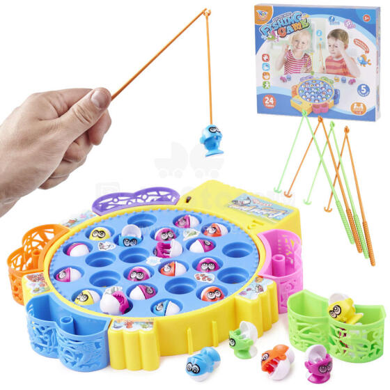 Ikonka Art.KX7584 Family game fishing 24 fish