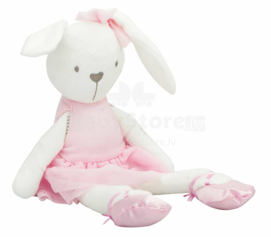 Ikonka Art.KX7613 Plush mascot rabbit in pink dress 42cm