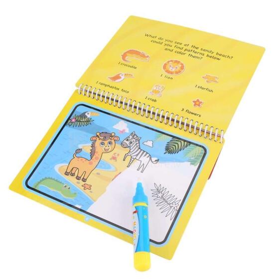 Ikonka Art.KX7801 Water book with marker - Farm