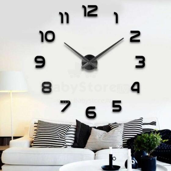 Ikonka Art.KX7845 Wall clock large 80-120cm black 12 digits