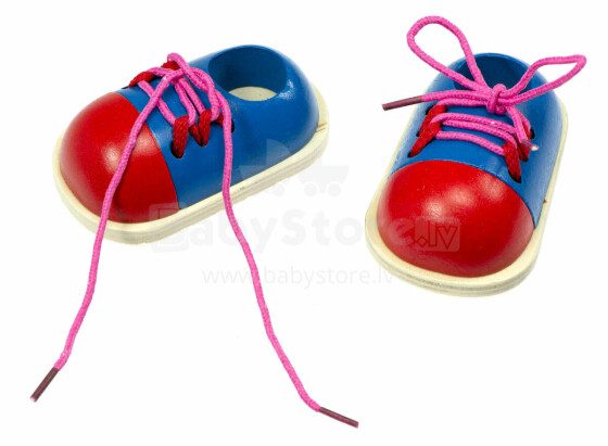 Ikonka Art.KX7858 Educational kit for learning to tie shoelaces 2 pcs.