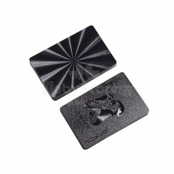 Ikonka Art.KX7860 Plastic playing cards black
