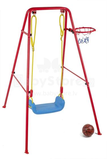 Bebe Basic Swing/Basketball Art.KX7936 Šūpoles + bumbu grozs uz metāla rāmja