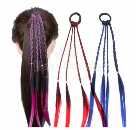 Ikonka Art.KX6859 Synthetic hair braids hair elastic