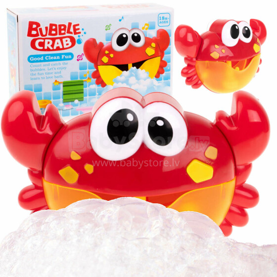 Ikonka Art.KX7219 Bubble generator foam bath toy crab