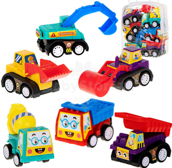Ikonka Art.KX7289 Construction machines 6pc