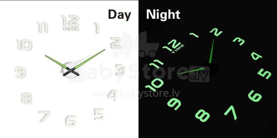 Ikonka Art.KX7442 Fluorescējošais sienas pulkstenis 50-60cm 12 cipari