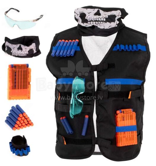 Ikonka Art.KX7446 NERF+ palaidējierīču piederumu taktiskā veste NERF+ palaidējierīču piederumiem