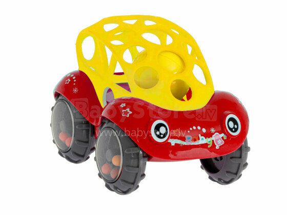 Ikonka Art.KX6517 Rotaļlietu auto grabulis ar bumbiņām
