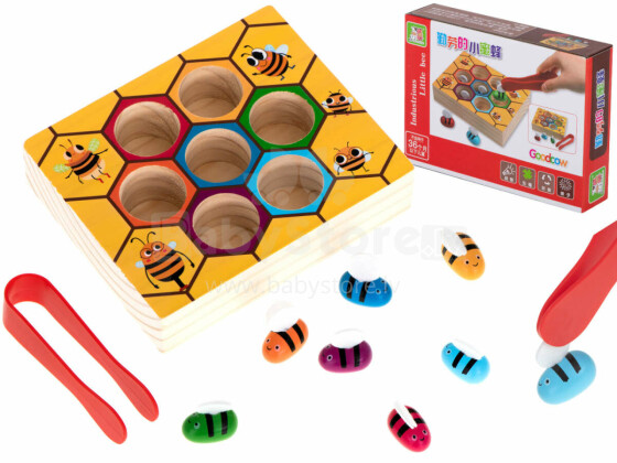 Ikonka Art.KX6519 Montessori bees honeycomb educational game