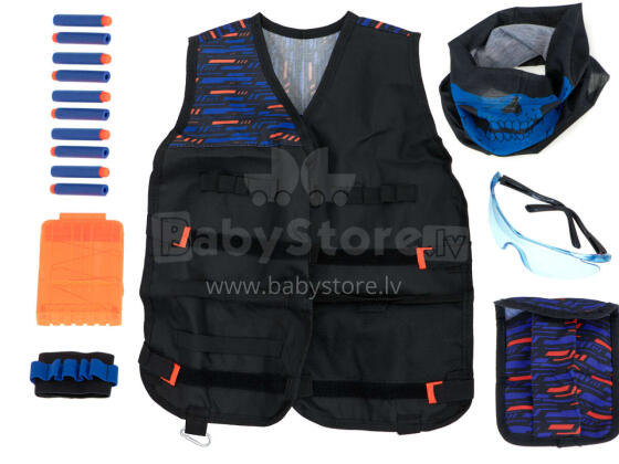 Ikonka Art.KX6471 Taktiskā veste Nerf 2 palaidēja piederumiem + aprīkojums