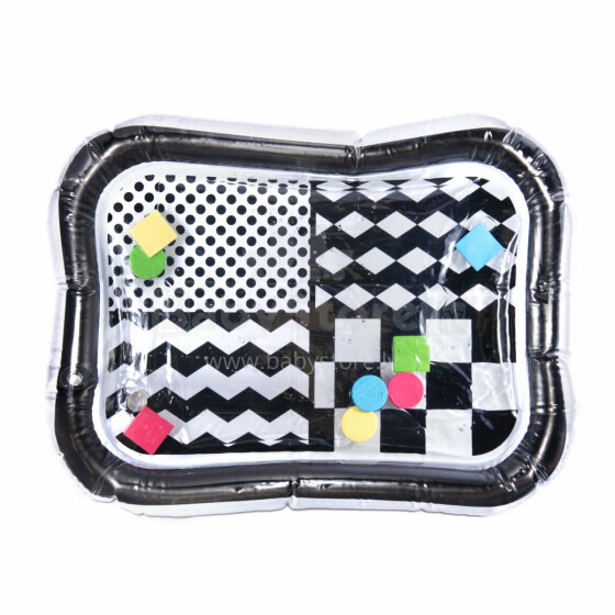 Ikonka Art.KX6473_2 Inflatable water mat contrasting black and white patterns 65cm x 50cm