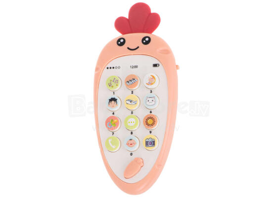 Ikonka Carrot Art.KX6566_1 Красный Развивающий смартфон