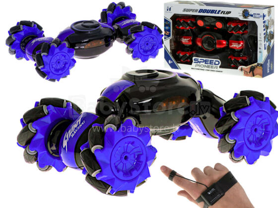 Ikonka Art.KX6636_2 Ātruma Pioneer Stunt Car RC 360 zils