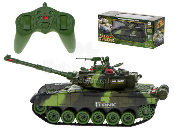 Ikonka Art.KX8714_1 RC Lielā kara tanks 9995 liels 2,4 GHz zaļš