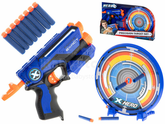 Ikonka Art.KX6142 Foam dart machine gun + target + 8 darts