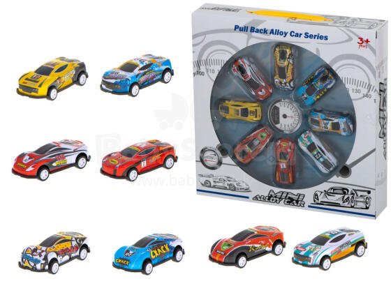 Ikonka Art.KX6021 Metal car set of 8 cars