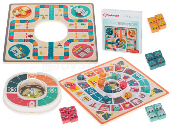 Ikonka Art.KX5952 Ģimenes puzzle galda spēle koka dēlis 2in1 chinaman